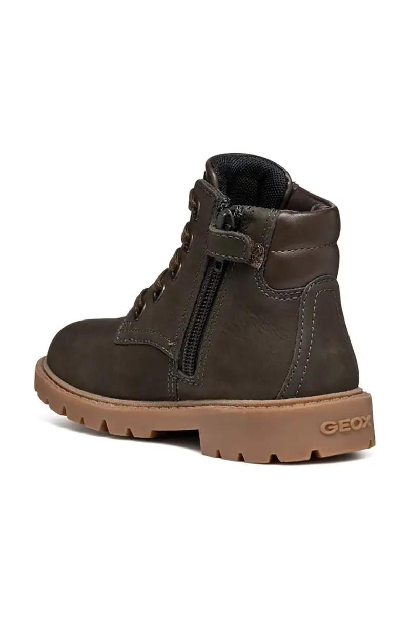 scarpe invernali in pelle bambino/a colore nero Marrone miniatura 4