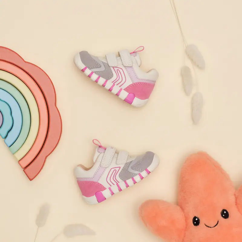 Scarpe Iupidoo Baby Grigio/fucsia miniatura 3