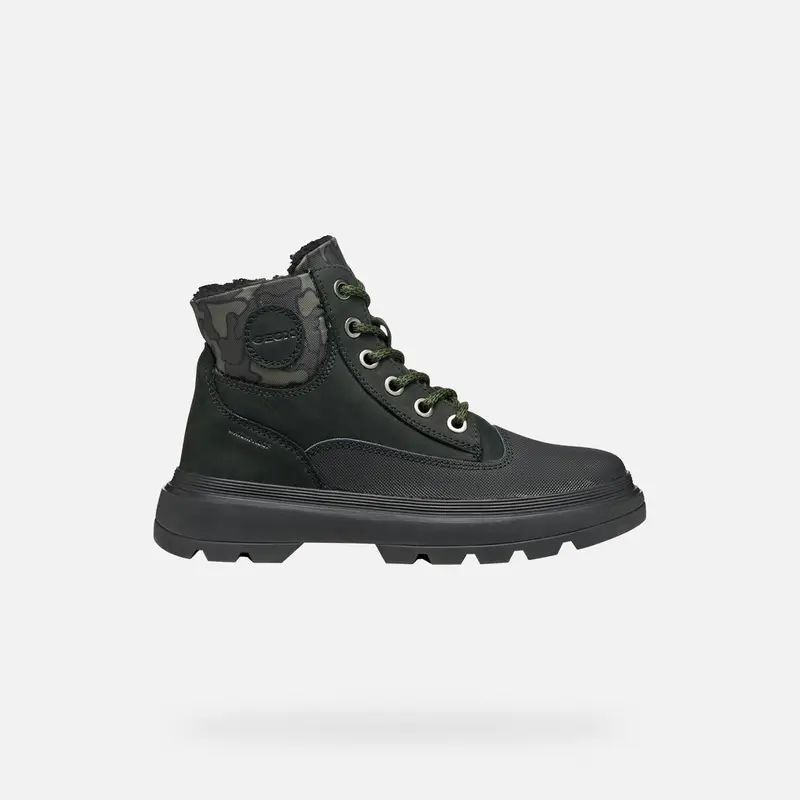 Scarpe Kiddartah Bambino Nero/verde Militare