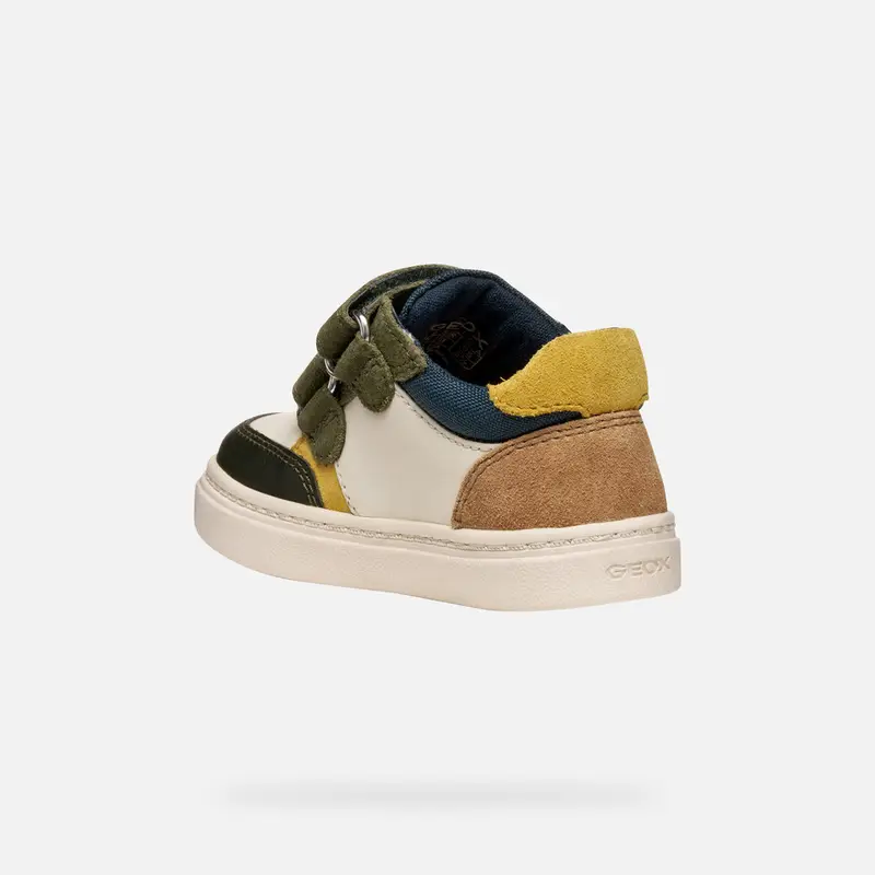 GEOX Scarpe Nashik Bimbo Avorio Chiaro/verde Scuro miniatura 3