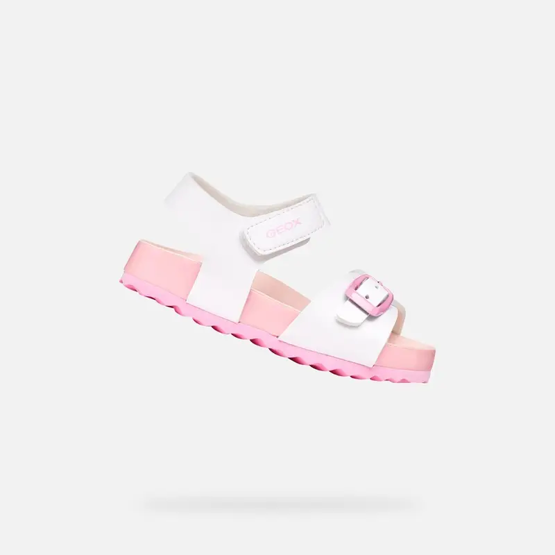 Scarpe Sandal Chalki Bimba Bianco/rosa miniatura 2