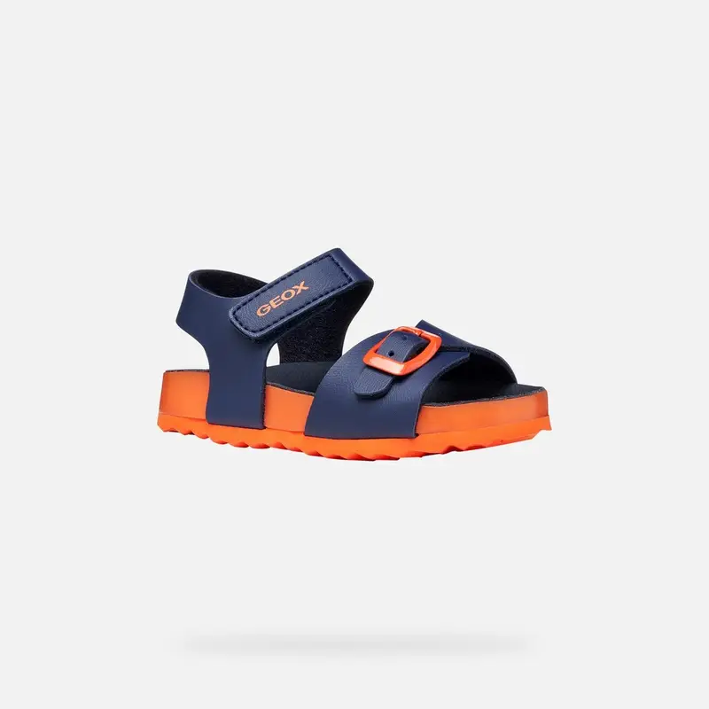 Scarpe Sandal Chalki Bimbo Blu Navy/arancione miniatura 3
