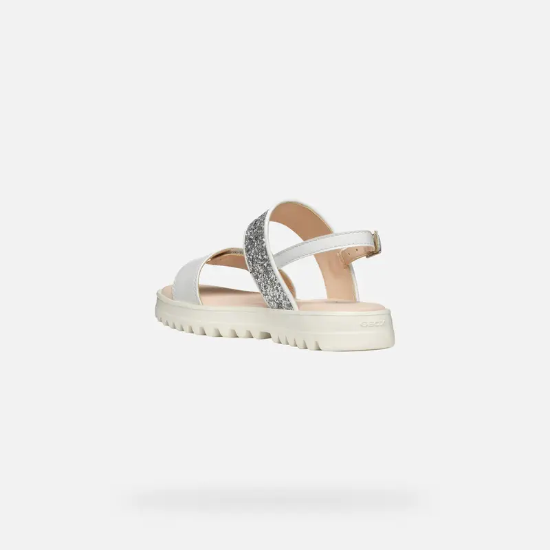 GEOX Scarpe Sandal Coralie Bambina Bianco/argento Chiaro miniatura 3