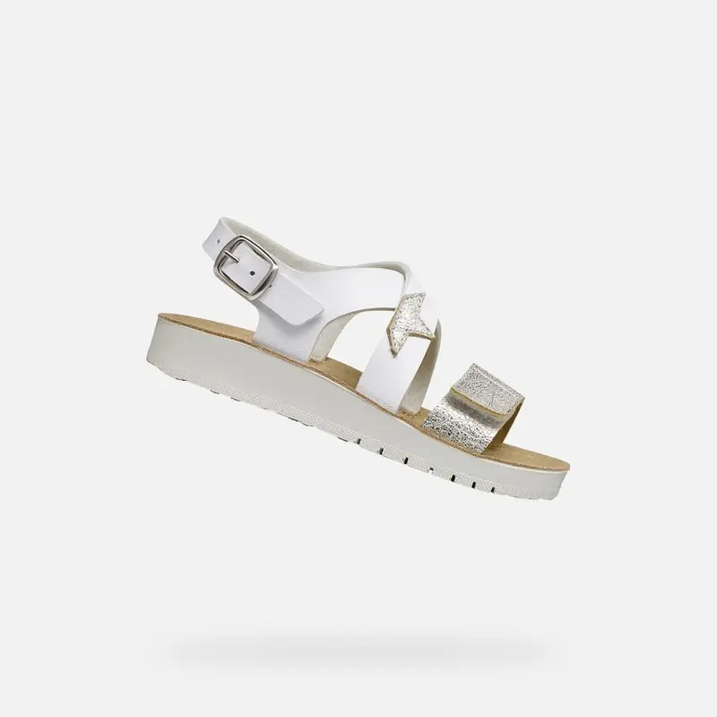 Scarpe Sandal Costarei Bambina Bianco/argento miniatura 2