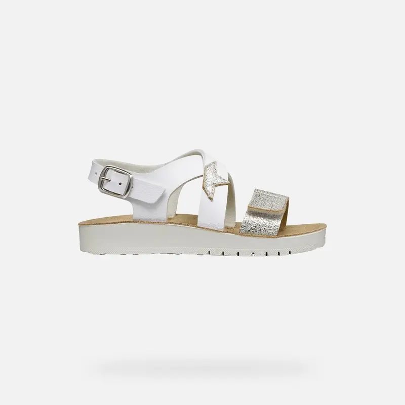 Scarpe Sandal Costarei Bambina Bianco/argento