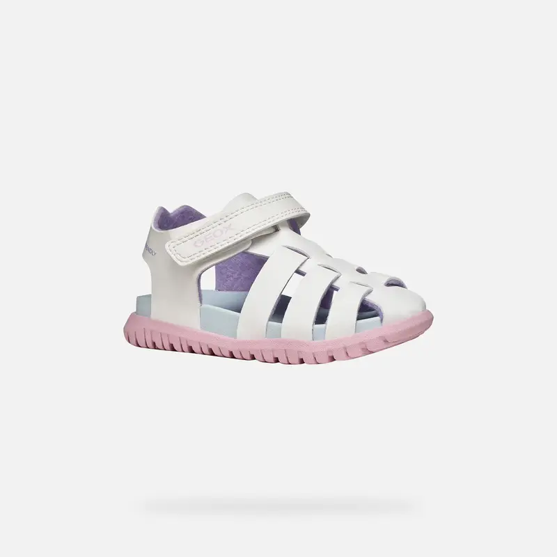 Scarpe Sandal Fusbetto Baby Bianco/rosa miniatura 3