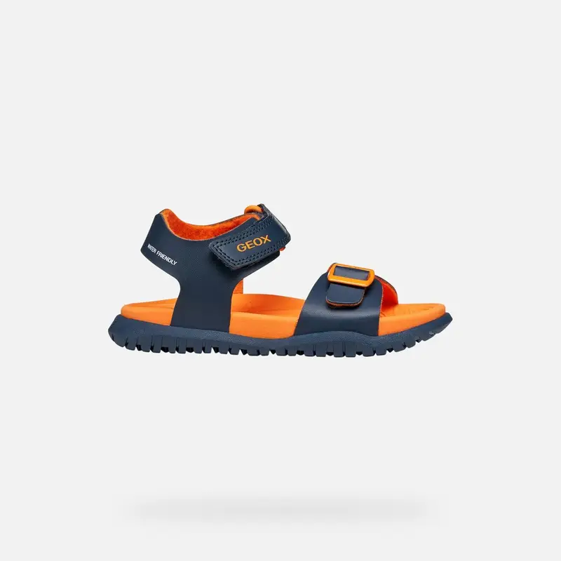 Scarpe Sandal Fusbetto Junior Blu Navy/arancione