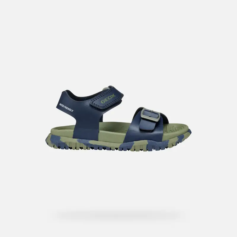 GEOX Scarpe Sandal Fusbetto Junior Blu Navy/verde Militare