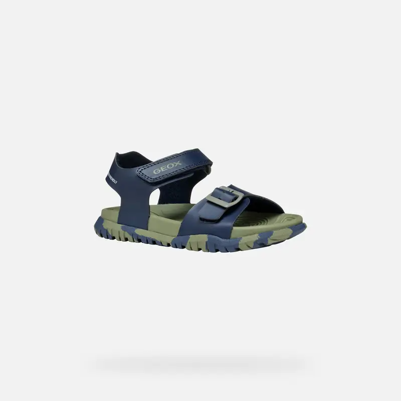 GEOX Scarpe Sandal Fusbetto Junior Blu Navy/verde Militare miniatura 2
