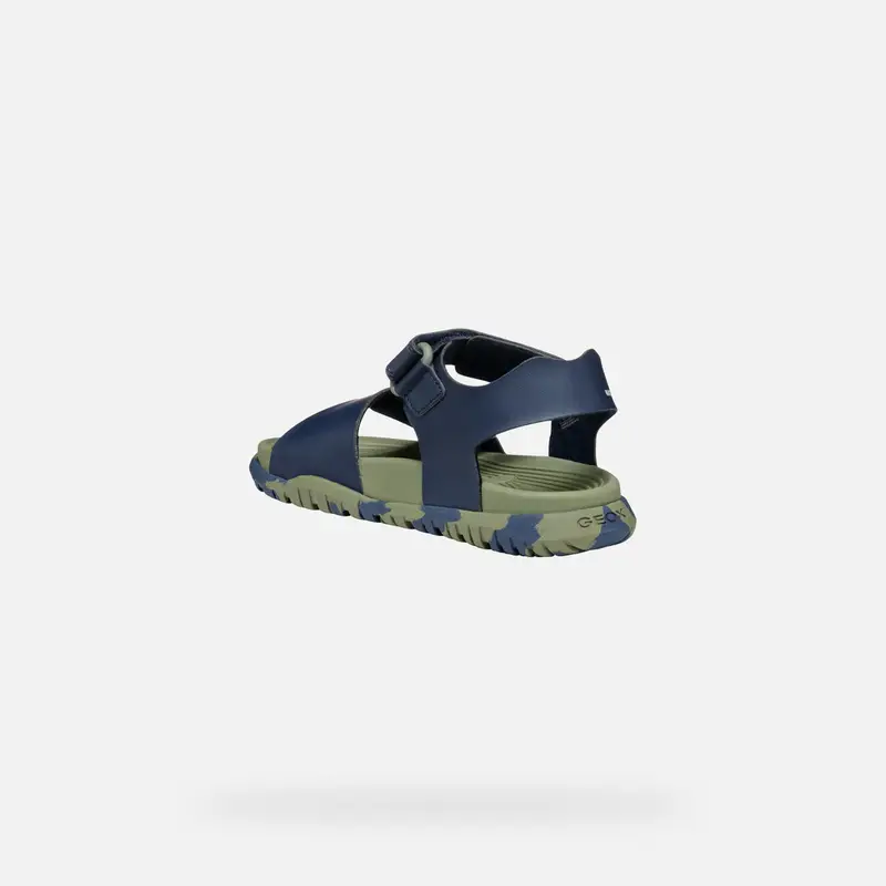 GEOX Scarpe Sandal Fusbetto Junior Blu Navy/verde Militare miniatura 3