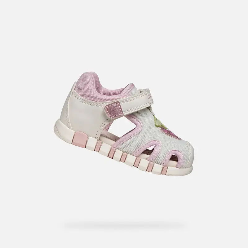 Scarpe Sandal Iupidoo Neonata Bianco/rosa miniatura 2