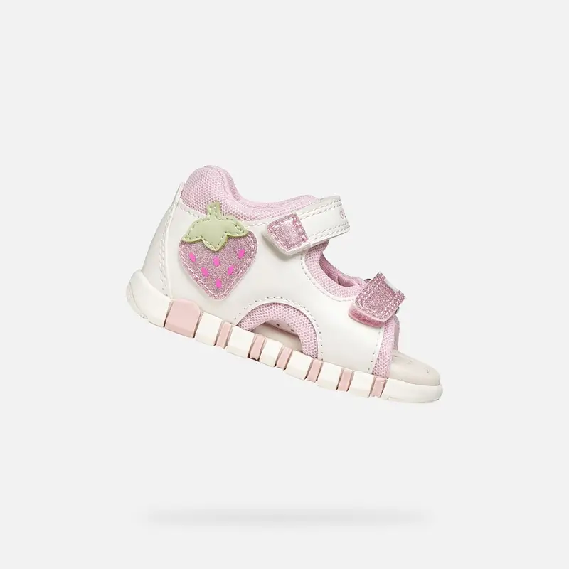 Scarpe Sandal Iupidoo Neonata Bianco/rosa miniatura 2