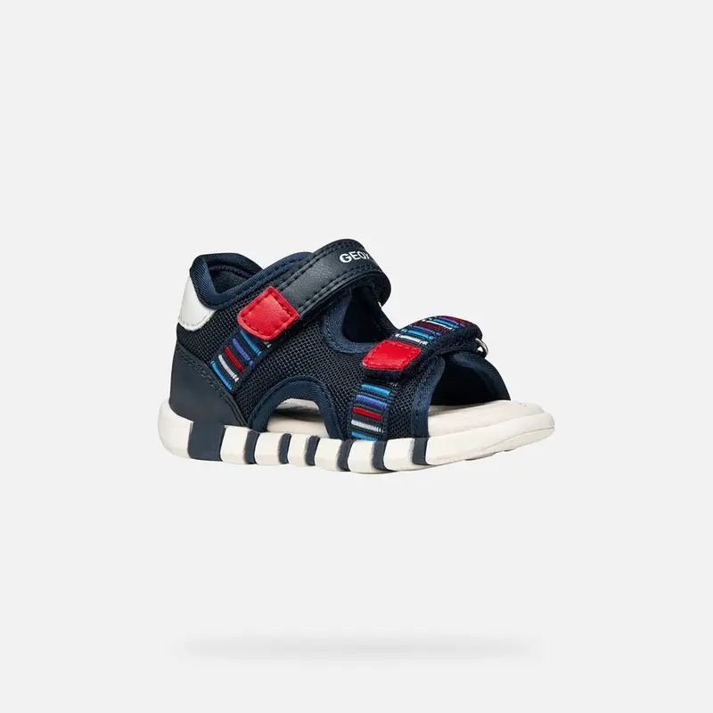 Scarpe Sandal Iupidoo Neonato Blu Navy/rosso miniatura 3