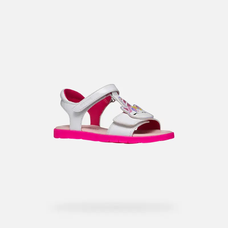 Scarpe Sandal Joyfoot Bambina Bianco/fucsia Fluo miniatura 3