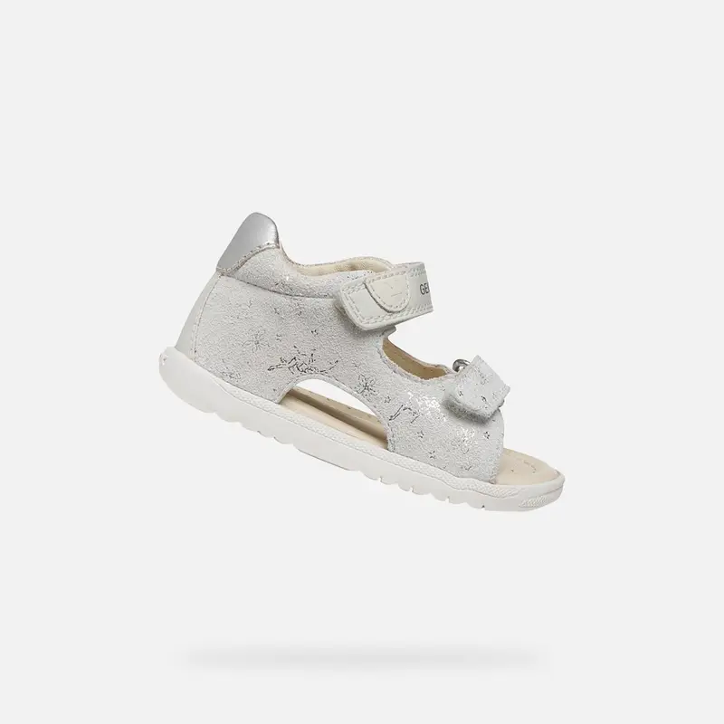 Scarpe Sandal Macchia Neonata Bianco Latte/argento miniatura 2