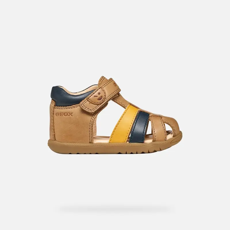 Scarpe Sandal Macchia Neonato Whisky/blu Navy