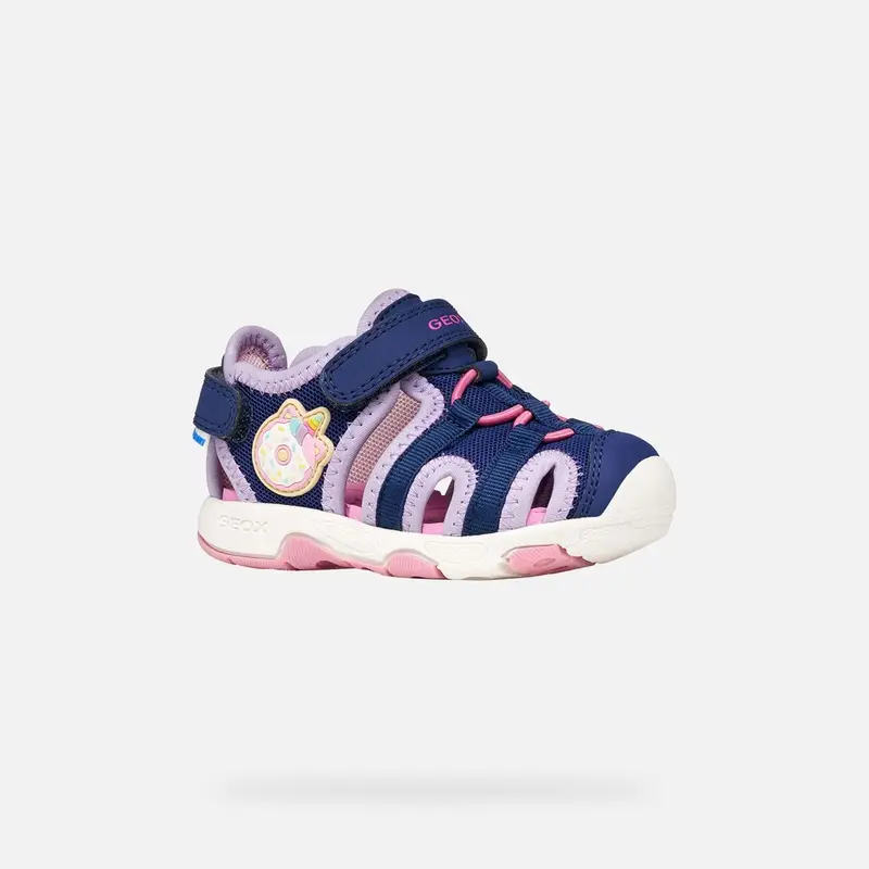 Scarpe Sandal Multy Bimba Blu Navy/lilla miniatura 3