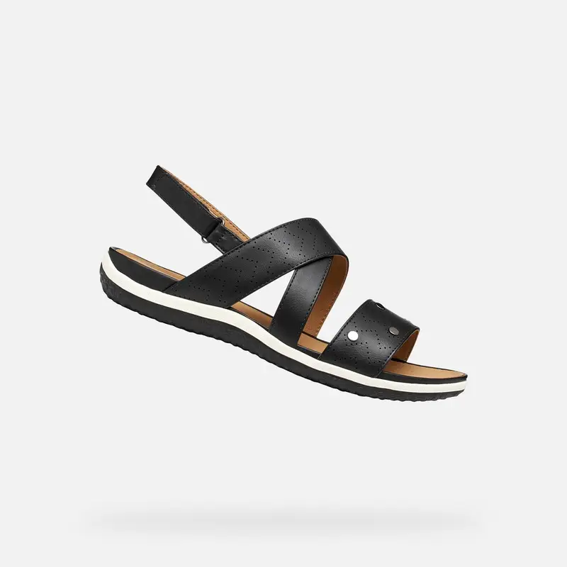 Scarpe Sandal Vega Donna Nero miniatura 2