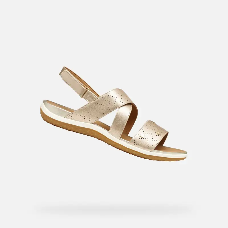 Scarpe Sandal Vega Donna Oro Chiaro miniatura 2