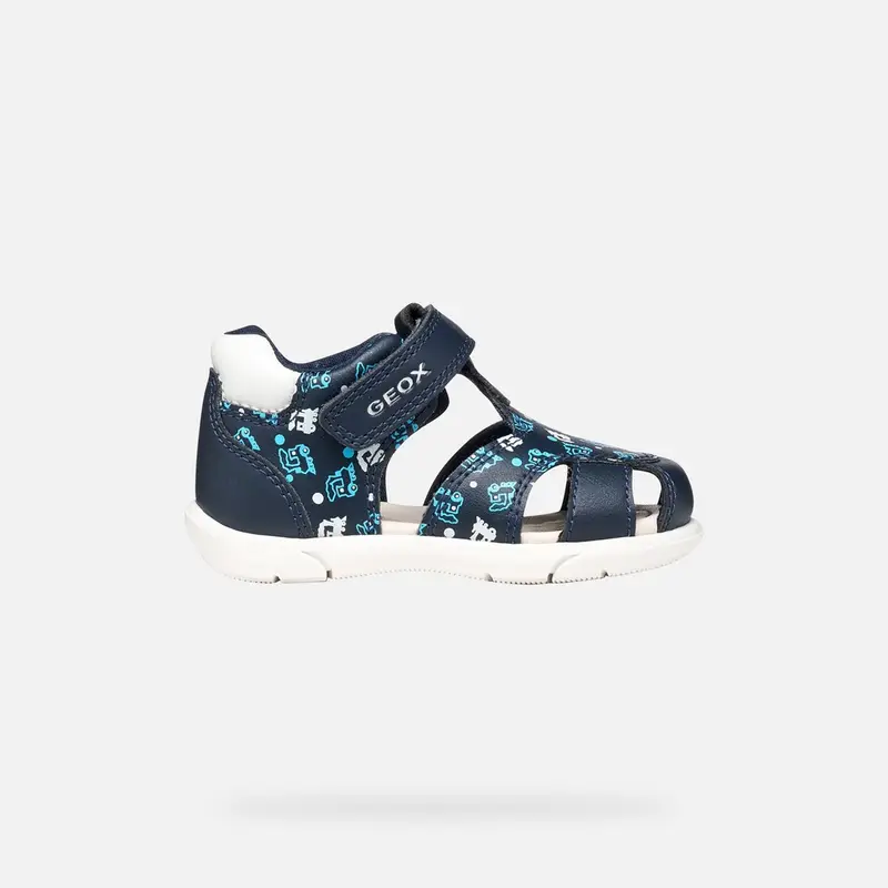 Scarpe Sandal Zapito Neonato Blu Navy Scuro/bianco