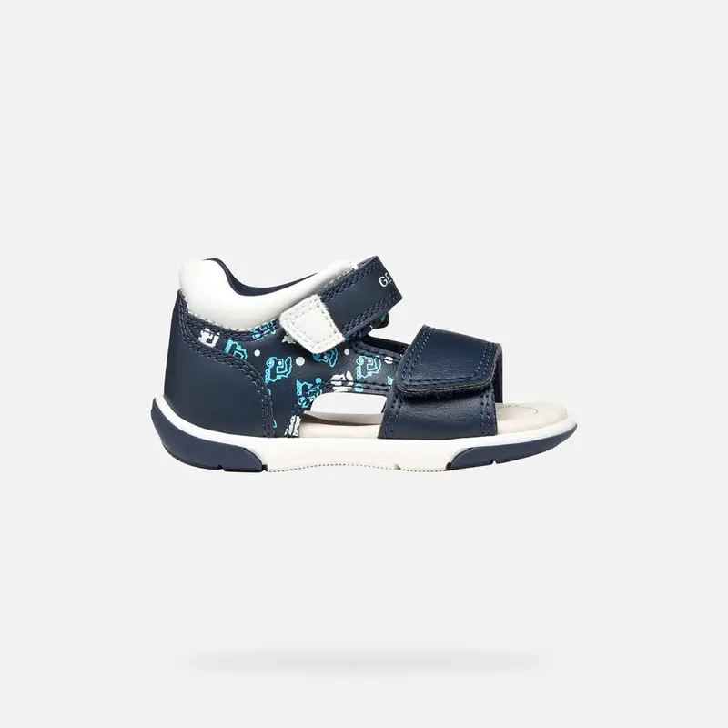Scarpe Sandal Zapito Neonato Blu Navy Scuro/bianco