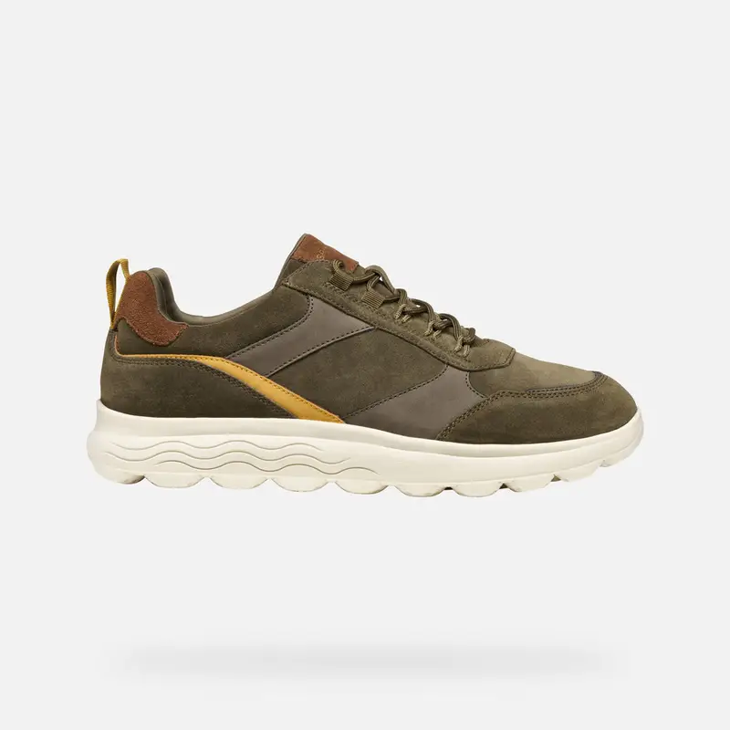 GEOX Scarpe Spherica Uomo Verde Militare/cognac