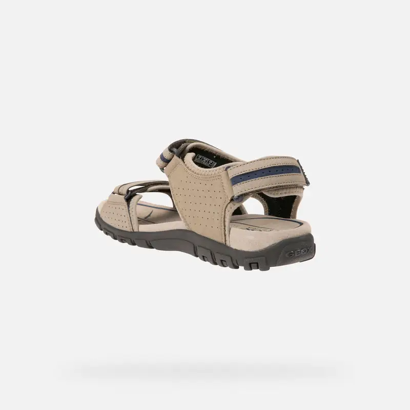 GEOX Scarpe Strada Uomo Beige/blu Navy miniatura 3