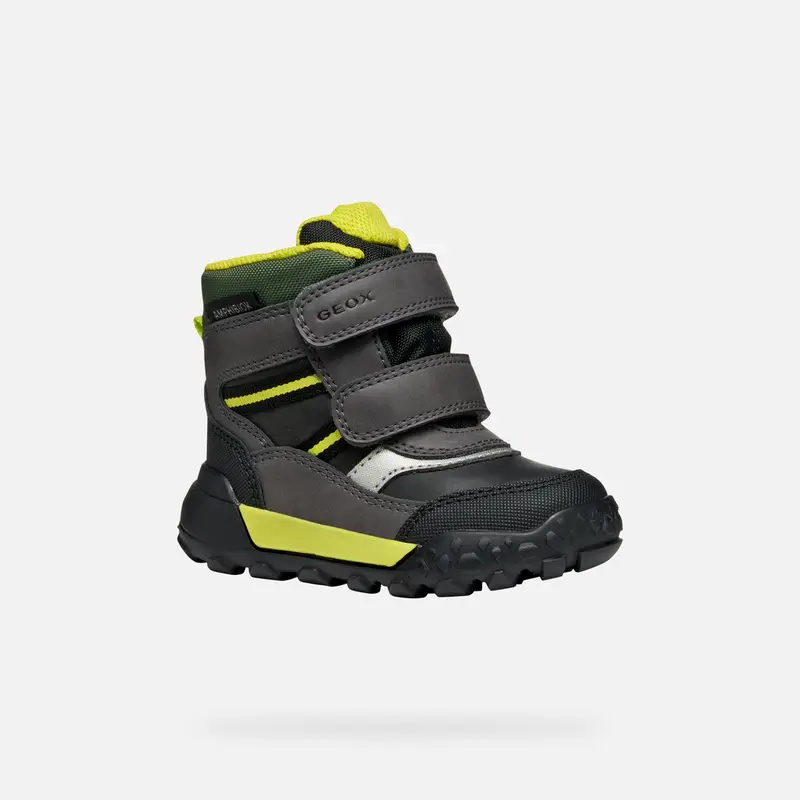 GEOX Scarpe Trekkyup Abx Bimbo Nero/verde Fluo miniatura 2