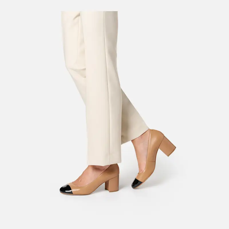 Scarpe Virnilisa 65 Donna Beige/nero miniatura 3