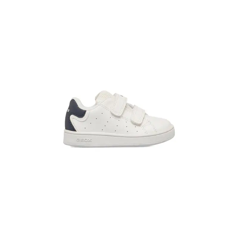 Sneakers bianche da bambino con doppio velcro