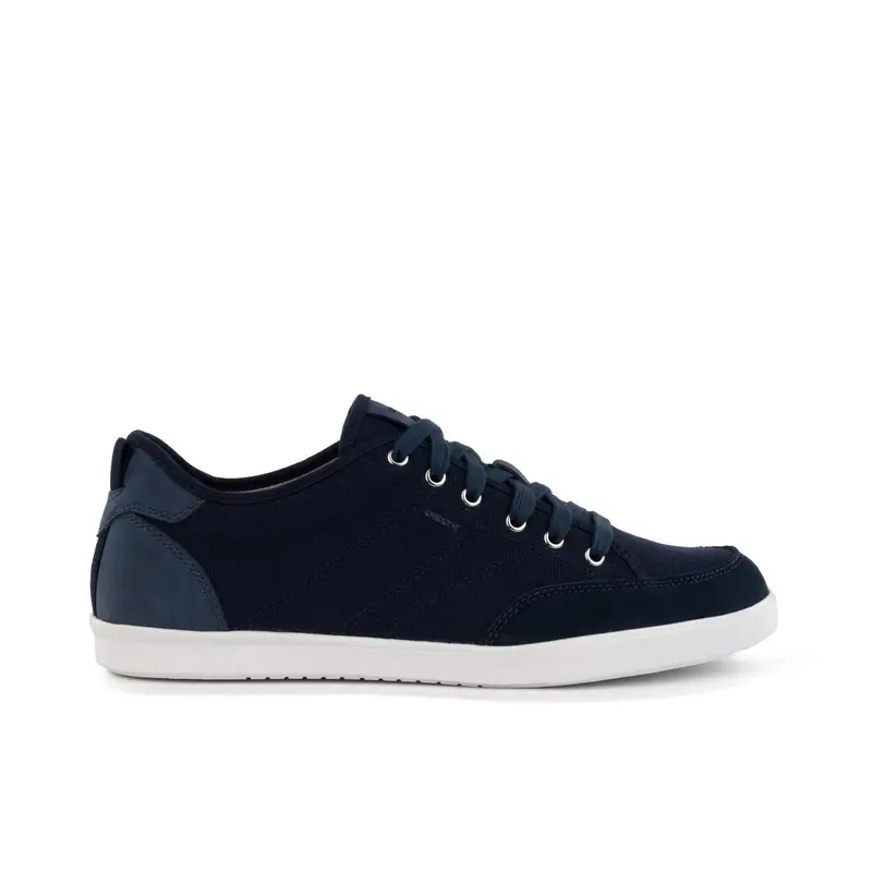Sneakers blu in tessuto con cuciture