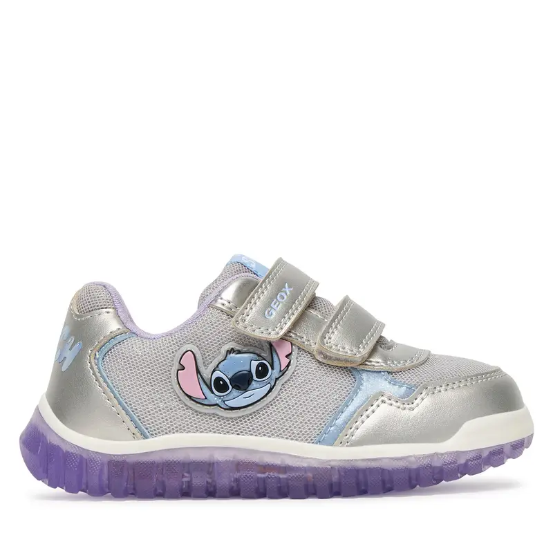 Sneakers Geox B Lightyloo Girl B6561C 0AJAS C1316 Argento