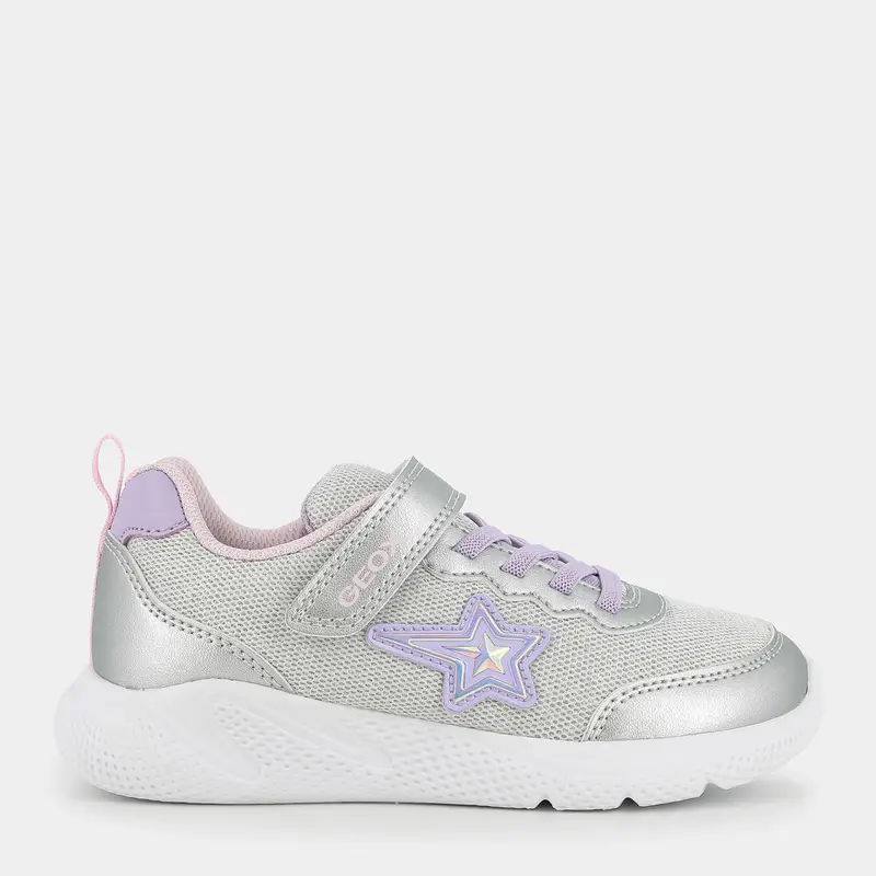 Sneakers Geox da Bambina, argento