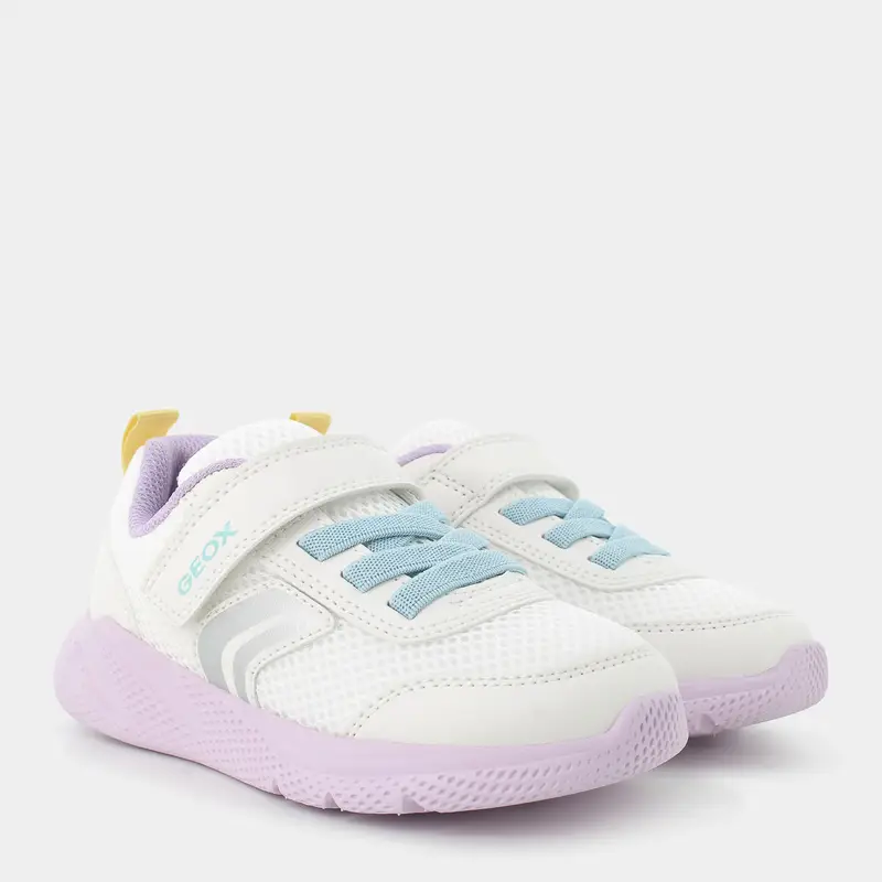 Sneakers Geox da Bambina, bianco miniatura 2