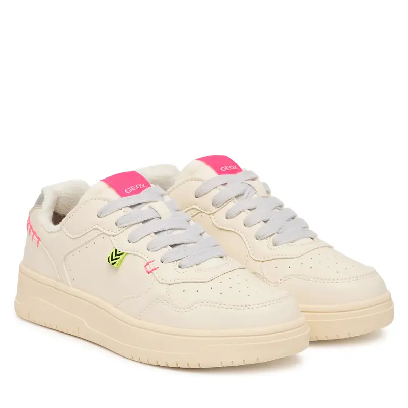 Sneakers Geox J Lestrella Girl J56NLC 000BC C1M1W S Écru Écru