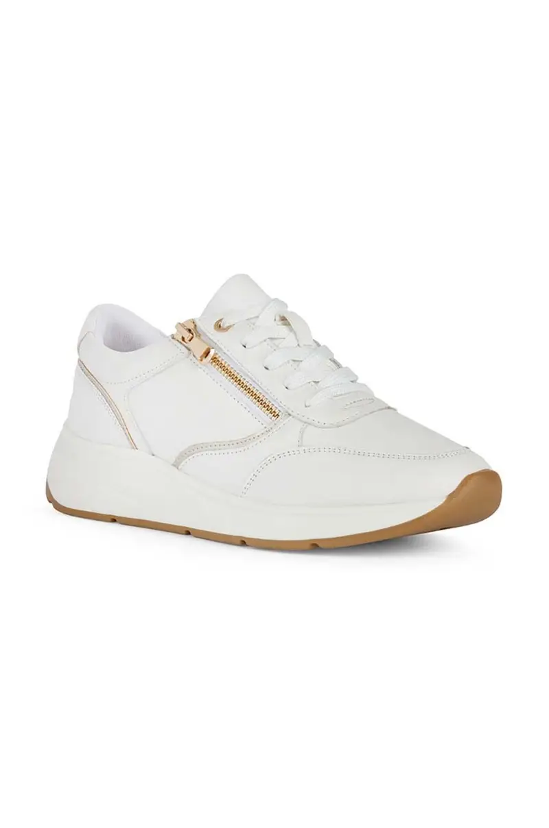 sneakers in pelle D CRISTAEL colore bianco D45MXE 00085 C1000 miniatura 2