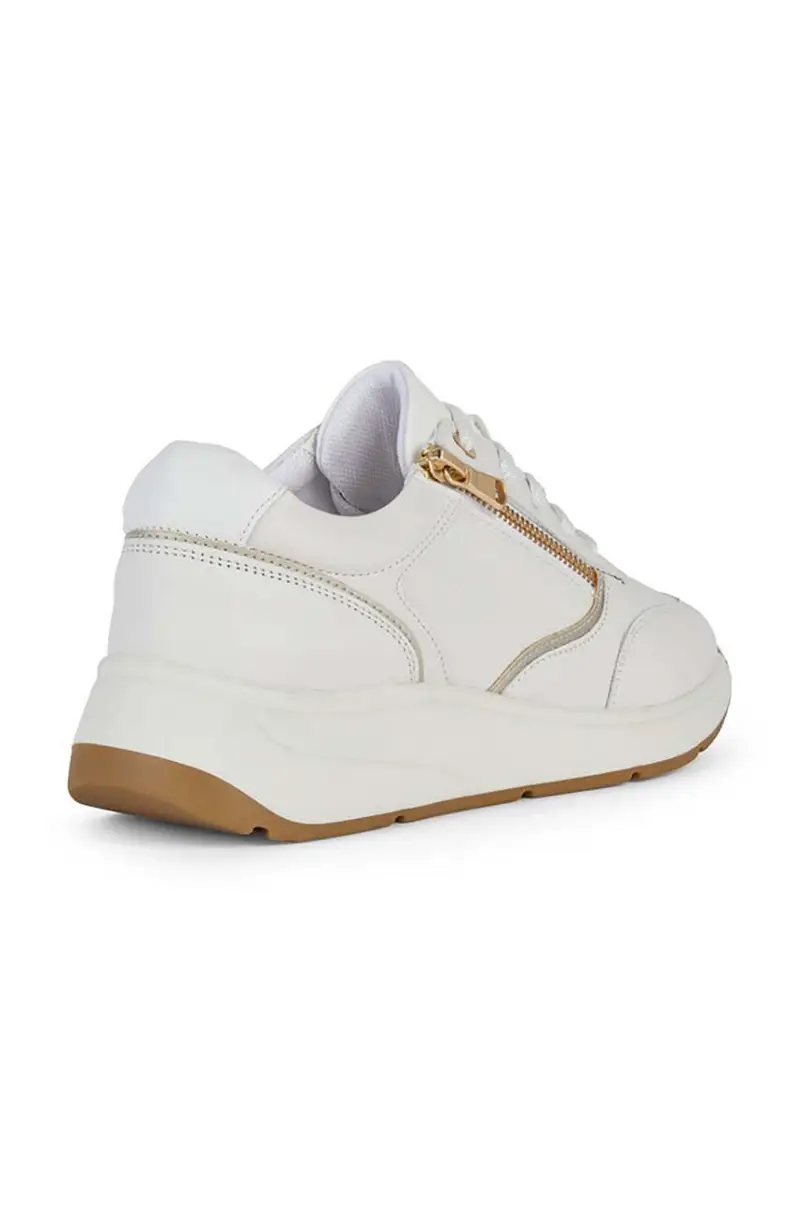 sneakers in pelle D CRISTAEL colore bianco D45MXE 00085 C1000 miniatura 3