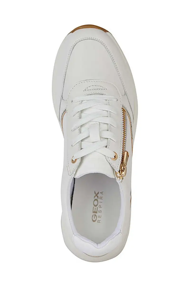 sneakers in pelle D CRISTAEL colore bianco D45MXE 00085 C1000 miniatura 5