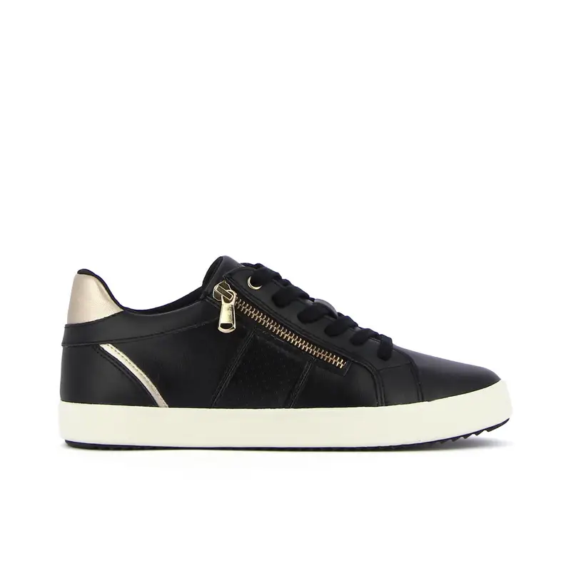 Sneakers nere con lacci e zip