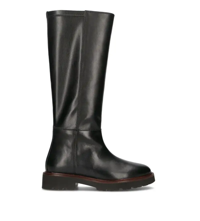 Stivale donna nero in pelle Vario