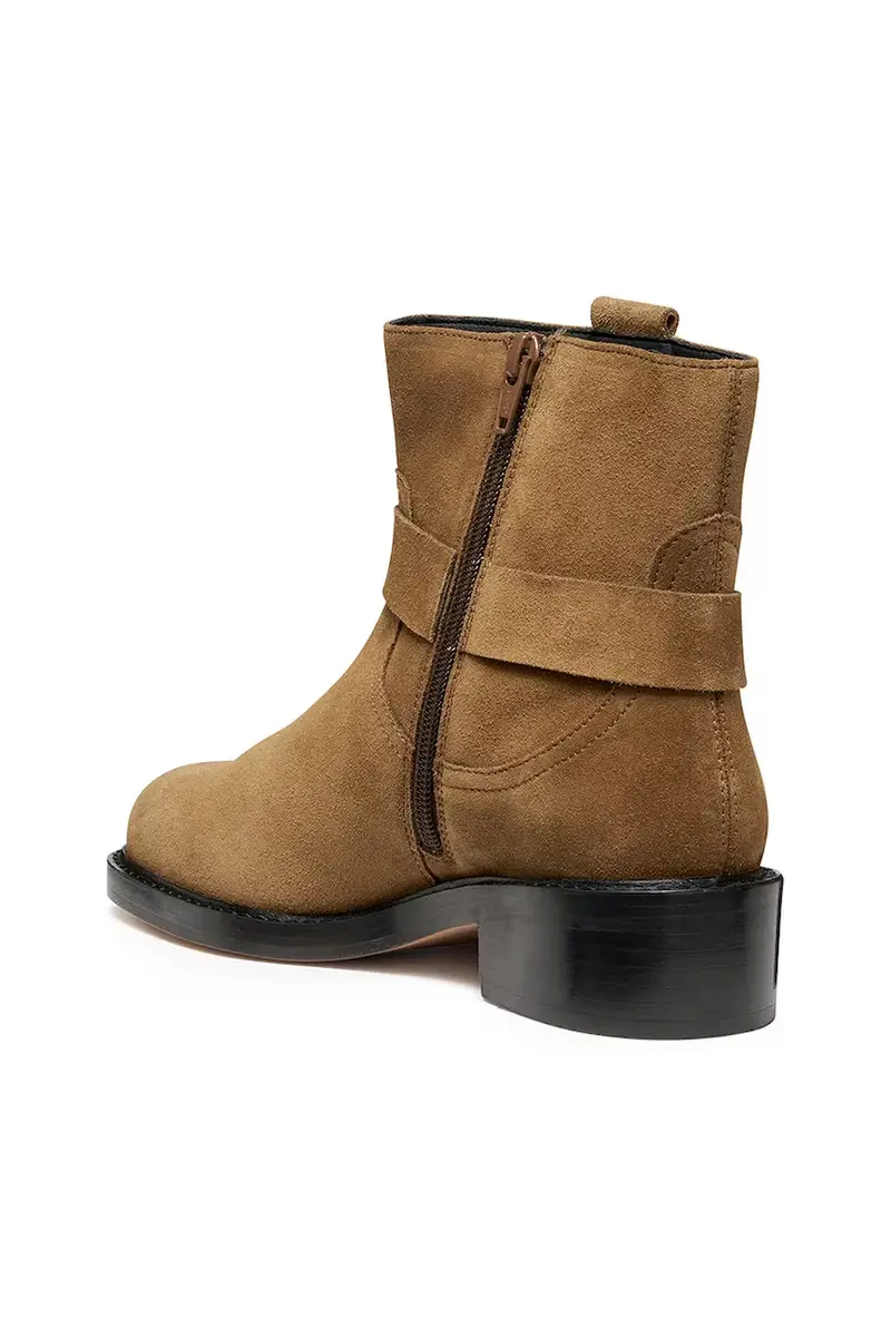 stivaletti alla caviglia in camoscio D NALVIA donna colore marrone D565QB 00022 C6372 miniatura 4