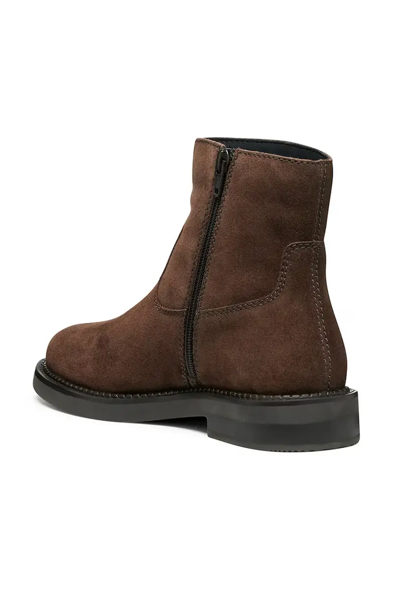 stivaletti alla caviglia in camoscio D SERILDA donna colore marrone D56WYH 00022 C6006 miniatura 4