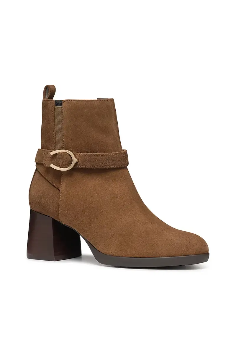 stivaletti alla caviglia in camoscio D WALK PLEASURE 55 donna colore marrone D46XBA 00022 C6372 miniatura 2