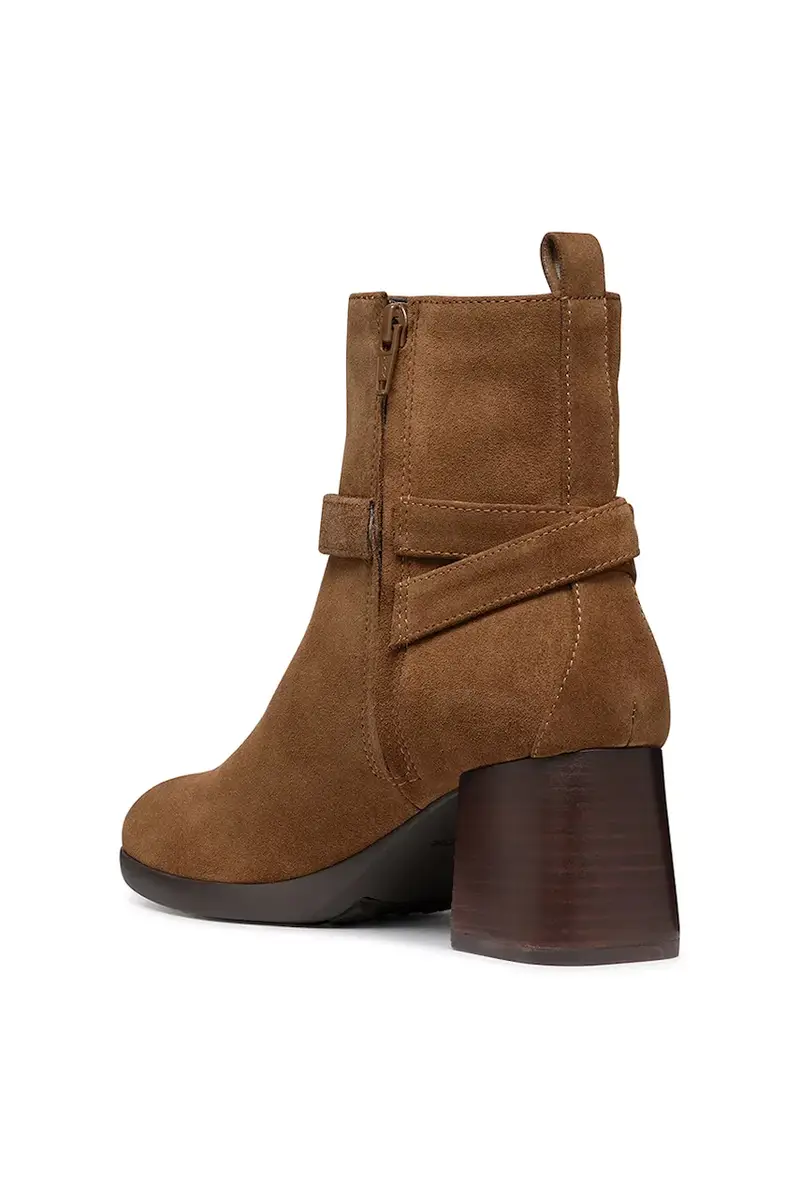 stivaletti alla caviglia in camoscio D WALK PLEASURE 55 donna colore marrone D46XBA 00022 C6372 miniatura 4