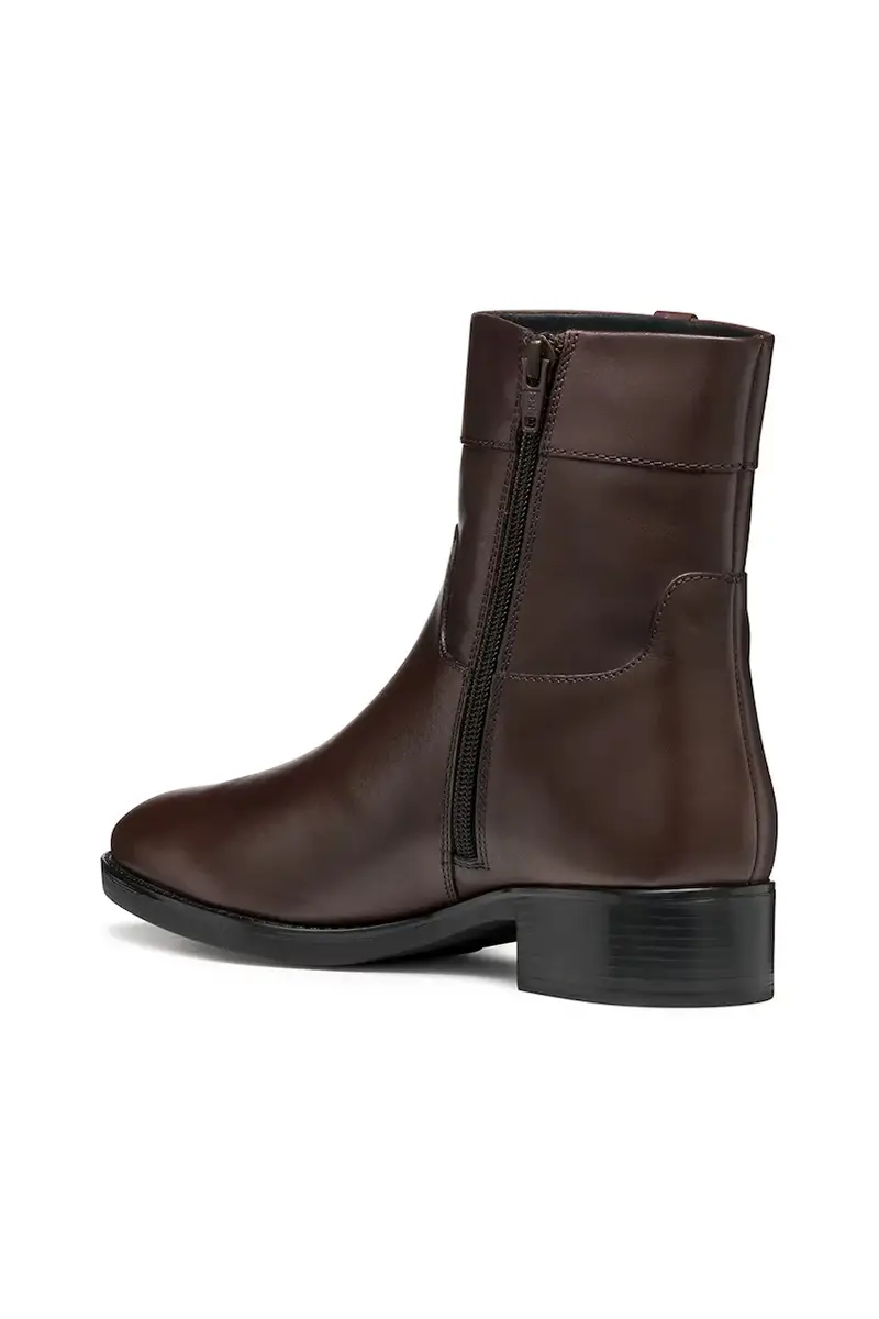 stivaletti alla caviglia in pelle D FELICITY donna colore granata D56G1A 00043 C6006 miniatura 4