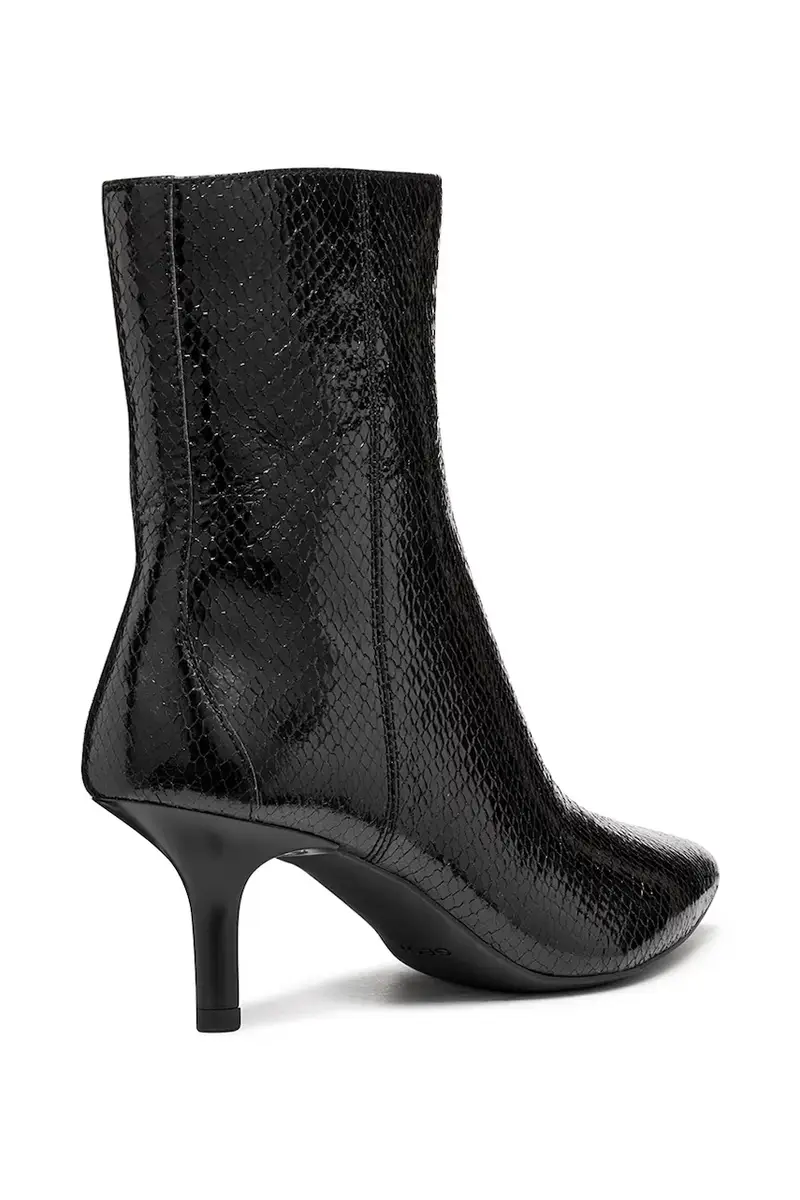 stivaletti alla caviglia in pelle D KLEOPY B Nero miniatura 3