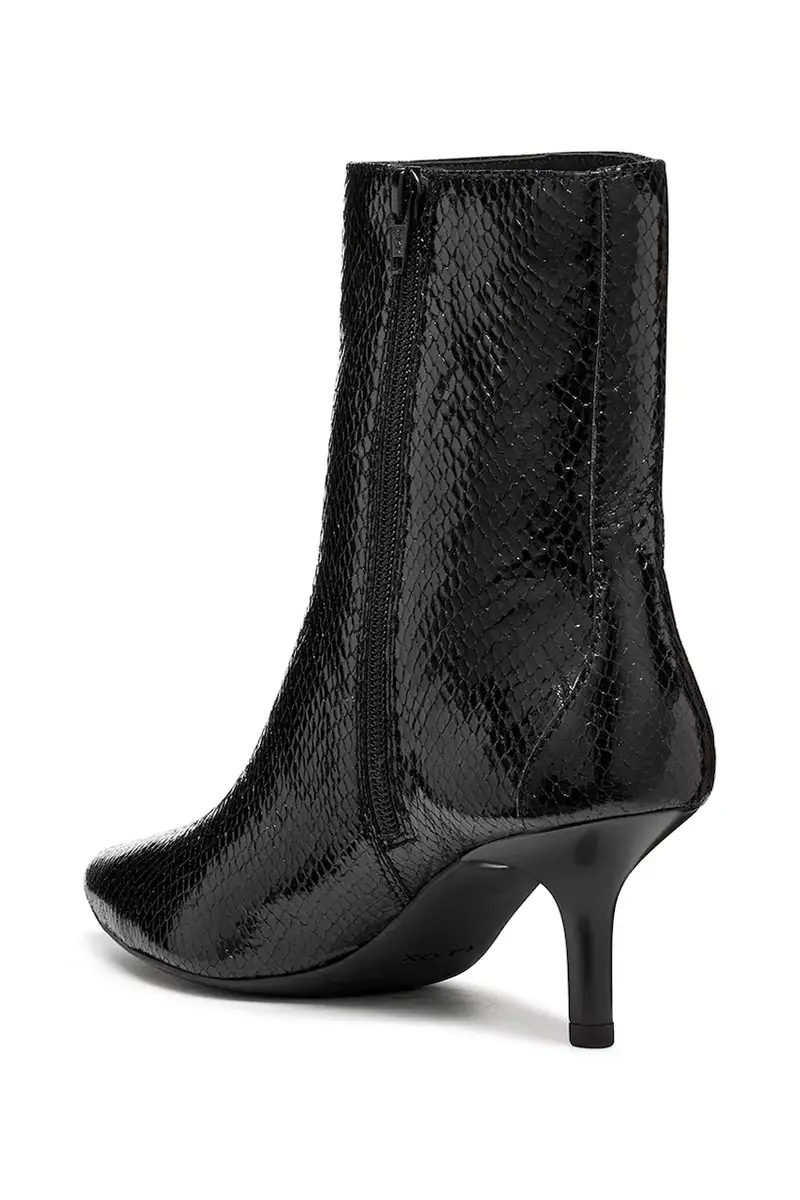 stivaletti alla caviglia in pelle D KLEOPY B Nero miniatura 4