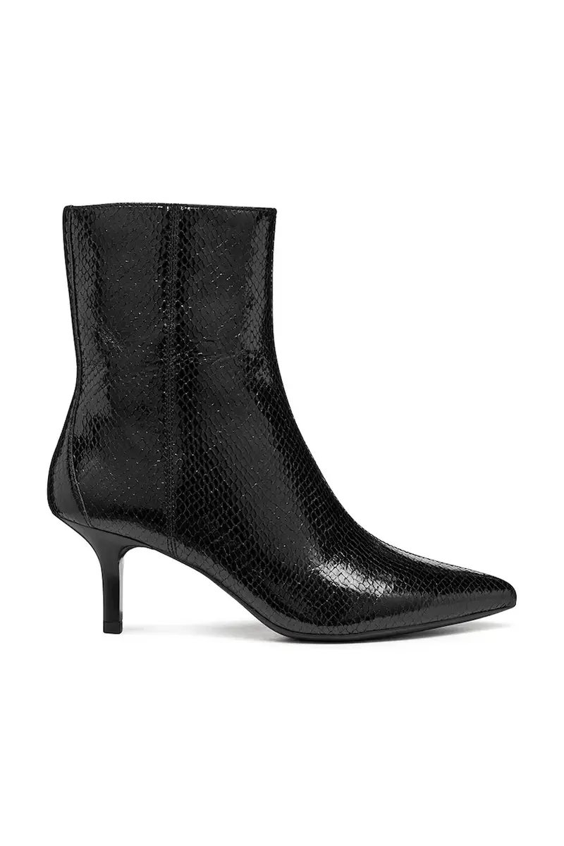 stivaletti alla caviglia in pelle D KLEOPY B Nero