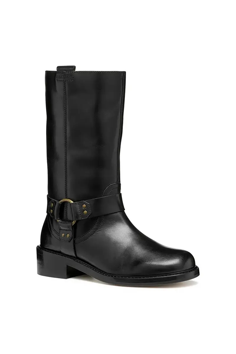 stivaletti alla caviglia in pelle D NALVIA donna colore nero D565QC 000FF C9999 miniatura 2