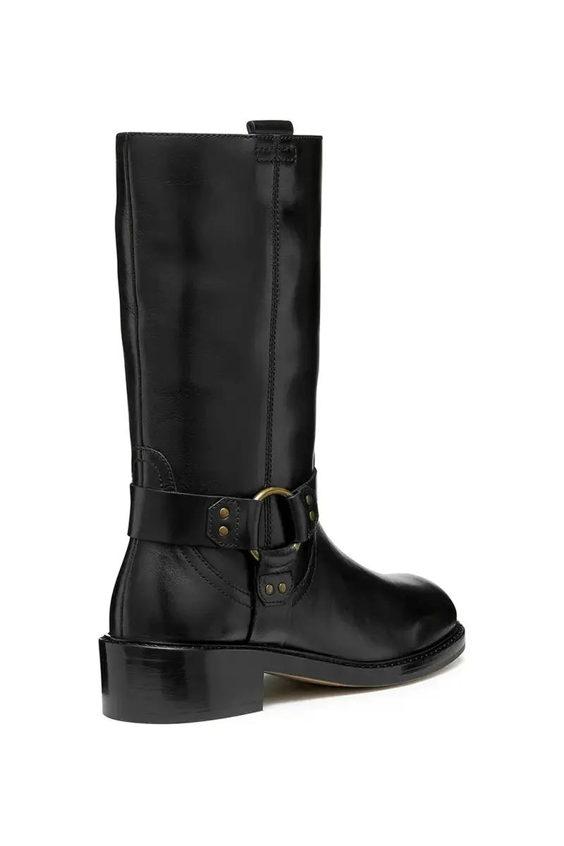 stivaletti alla caviglia in pelle D NALVIA donna colore nero D565QC 000FF C9999 miniatura 3